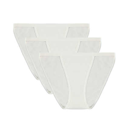 Women's Bamboo/Cotton Bikini Style Underwear Natural Color - 3-pack