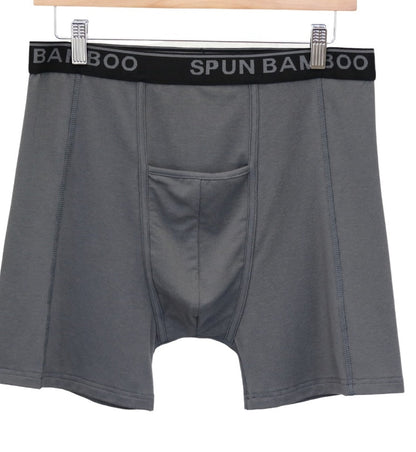 Men's Bamboo Viscose Boxer Briefs Underwear Dark Grey Color - 3-pack